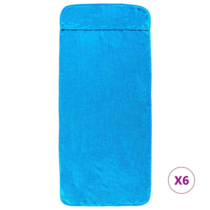 Prosoape de plajă, 6 buc., turcoaz, 60x135 cm, textil 400 GSM - WALTI WALTI