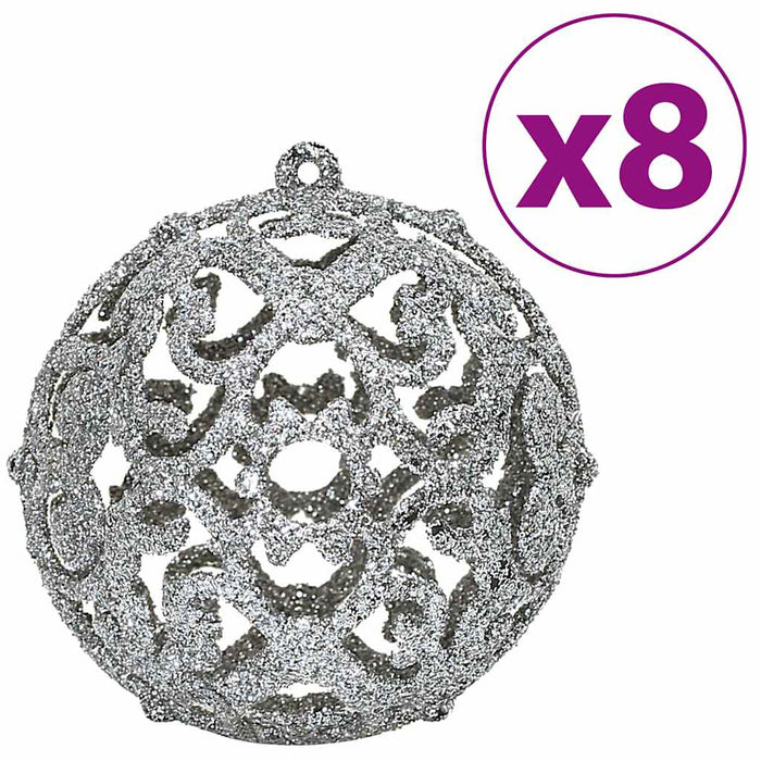 Globuri de Crăciun, 100 buc, gri, 3 / 4 / 6 cm - WALTI WALTI