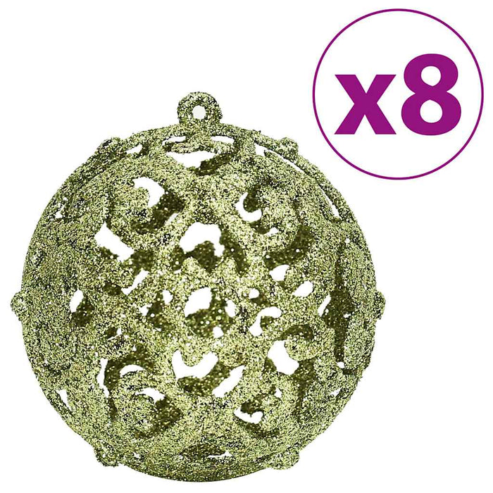 Globuri de Crăciun, 100 buc, verde deschis, 3 / 4 / 6 cm WALTI