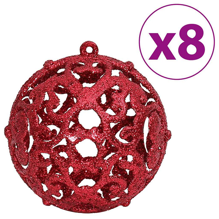 Globuri de Crăciun, 100 buc, roșu vin, 3 / 4 / 6 cm WALTI