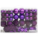 Set globuri de Crăciun 111 buc., violet, polistiren - WALTI WALTI