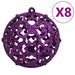 Set globuri de Crăciun 111 buc., violet, polistiren - WALTI WALTI