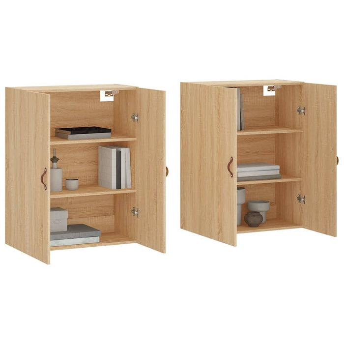 Dulapuri montate pe perete, 2 buc, stejar sonoma, 69,5x34x90 cm WALTI