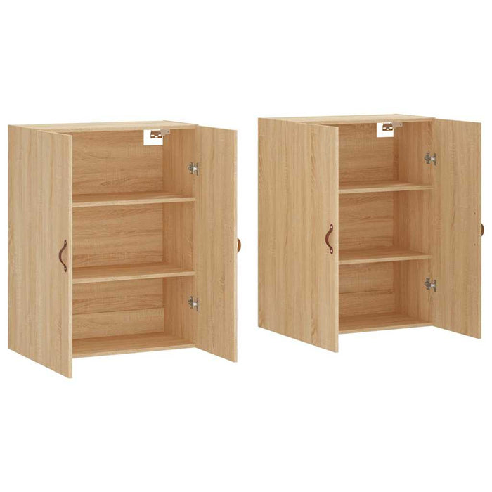 Dulapuri montate pe perete, 2 buc, stejar sonoma, 69,5x34x90 cm WALTI