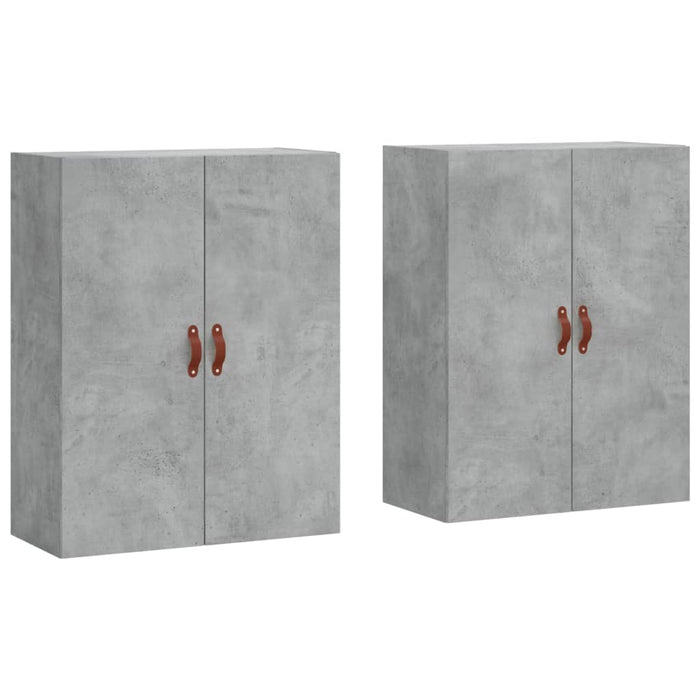 Dulap cu montaj pe perete, 2 buc, gri beton, 69,5x34x90 cm - WALTI WALTI