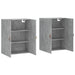 Dulap cu montaj pe perete, 2 buc, gri beton, 69,5x34x90 cm - WALTI WALTI
