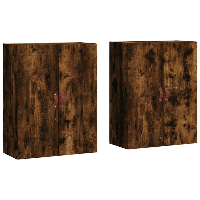 Dulapuri montate pe perete, 2 buc, stejar afumat, 69,5x34x90 cm WALTI