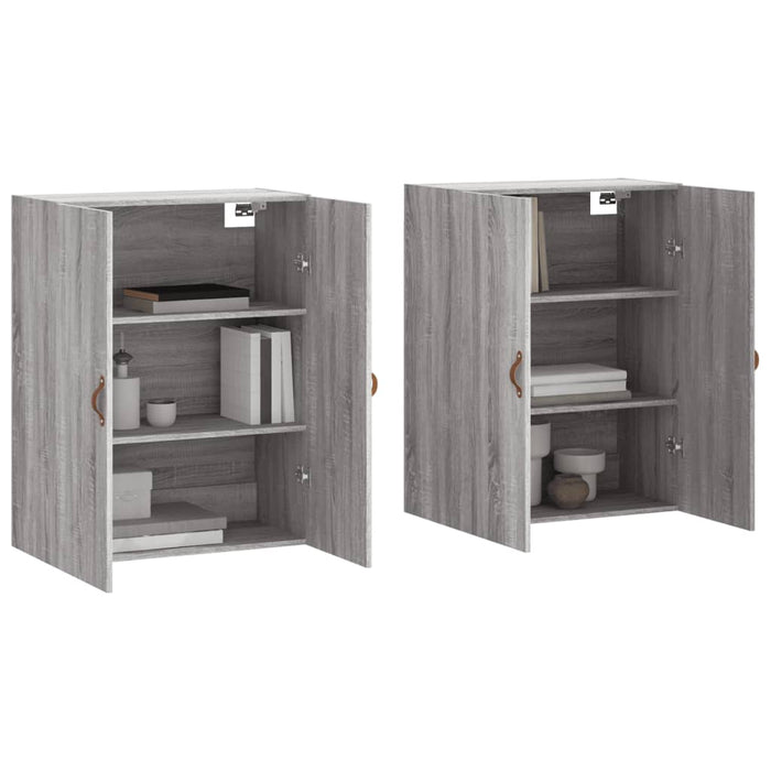 Dulapuri montate pe perete, 2 buc, gri sonoma, 69,5x34x90 cm - WALTI WALTI