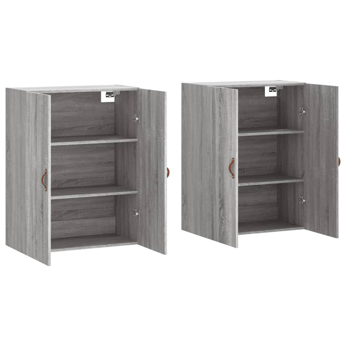 Dulapuri montate pe perete, 2 buc, gri sonoma, 69,5x34x90 cm - WALTI WALTI