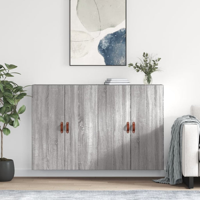 Dulapuri montate pe perete, 2 buc, gri sonoma, 69,5x34x90 cm - WALTI WALTI