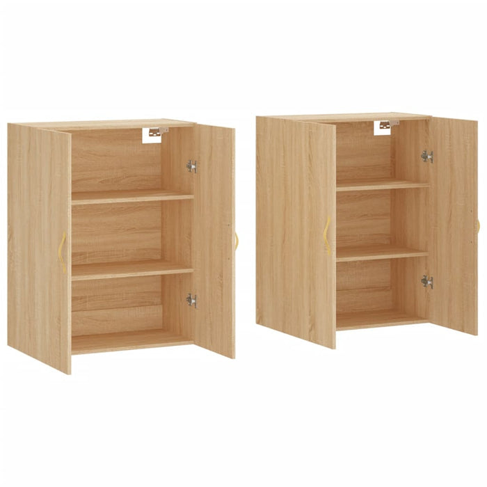 Dulapuri montate pe perete, 2 buc, stejar sonoma, 69,5x34x90 cm WALTI