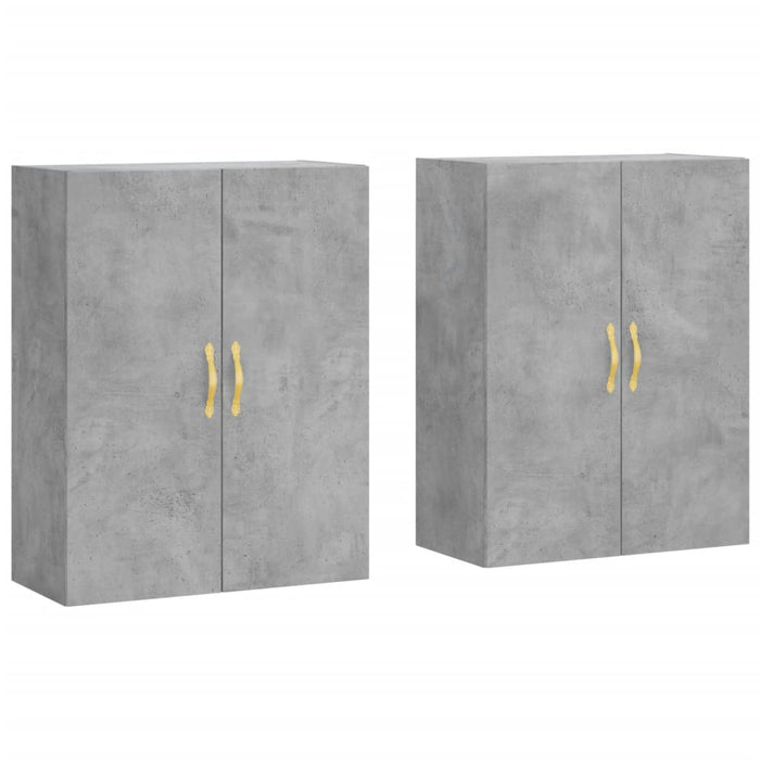 Dulap cu montaj pe perete, 2 buc, gri beton, 69,5x34x90 cm WALTI