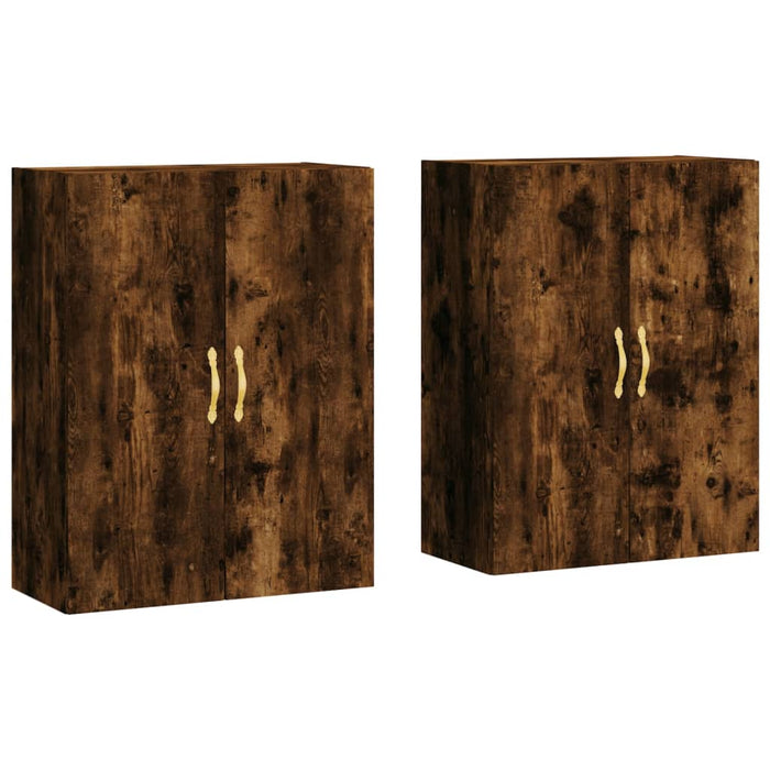 Dulapuri montate pe perete, 2 buc, stejar afumat, 69,5x34x90 cm - WALTI WALTI