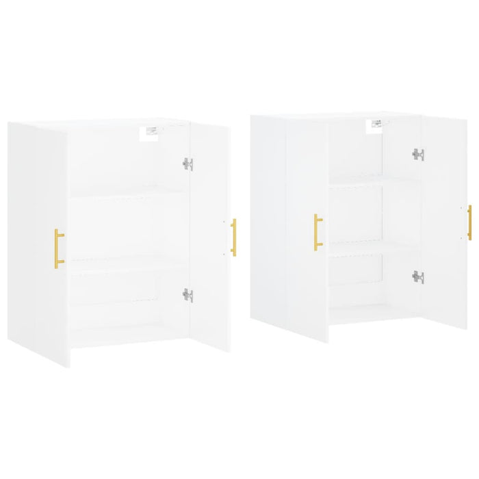 Dulapuri cu montaj pe perete, 2 buc, alb, 69,5x34x90 cm - WALTI WALTI