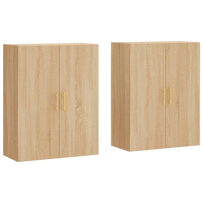 Dulapuri montate pe perete, 2 buc, stejar sonoma, 69,5x34x90 cm - WALTI WALTI