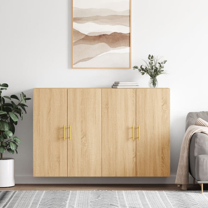 Dulapuri montate pe perete, 2 buc, stejar sonoma, 69,5x34x90 cm - WALTI WALTI