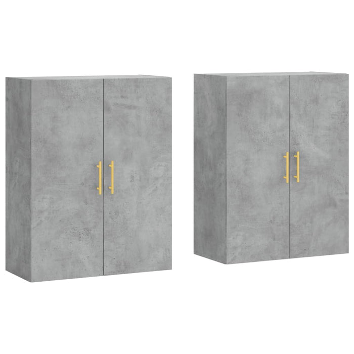 Dulap cu montaj pe perete, 2 buc, gri beton, 69,5x34x90 cm - WALTI WALTI