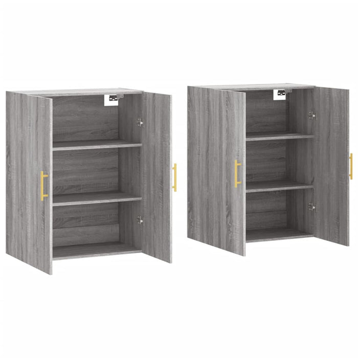 Dulapuri montate pe perete, 2 buc, gri sonoma, 69,5x34x90 cm - WALTI WALTI