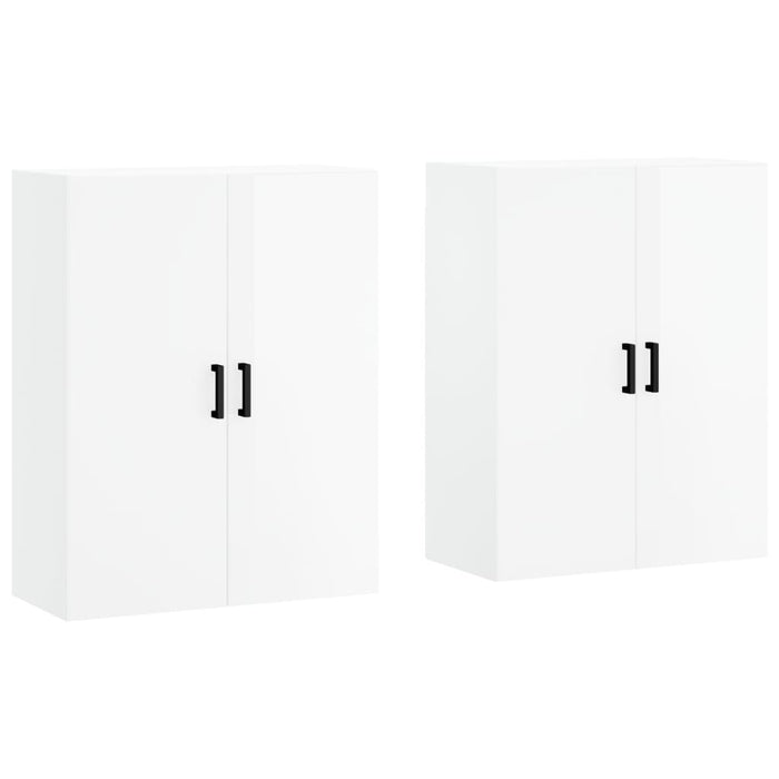 Dulapuri montaj pe perete, 2 buc, alb extralucios, 69,5x34x90cm WALTI