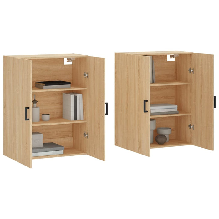 Dulapuri montate pe perete, 2 buc, stejar sonoma, 69,5x34x90 cm - WALTI WALTI