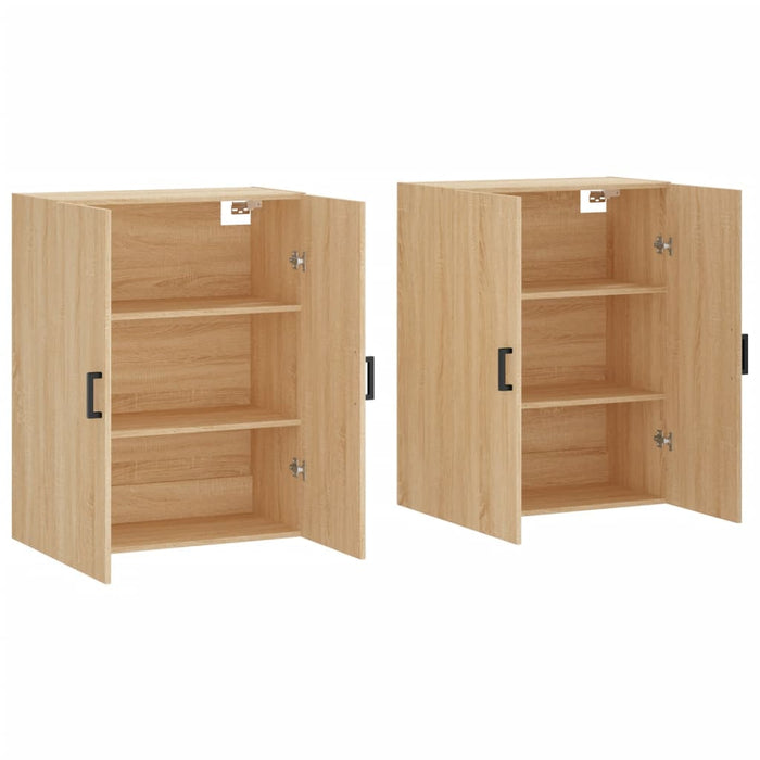 Dulapuri montate pe perete, 2 buc, stejar sonoma, 69,5x34x90 cm - WALTI WALTI