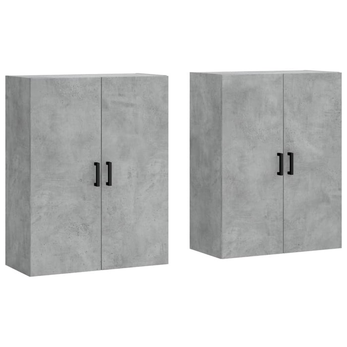 Dulap cu montaj pe perete, 2 buc, gri beton, 69,5x34x90 cm - WALTI WALTI