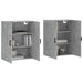 Dulap cu montaj pe perete, 2 buc, gri beton, 69,5x34x90 cm - WALTI WALTI