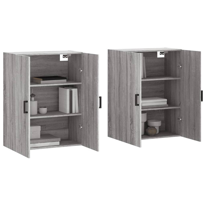 Dulapuri montate pe perete, 2 buc, gri sonoma, 69,5x34x90 cm - WALTI WALTI