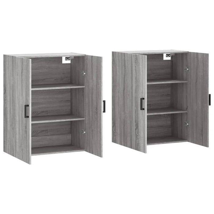 Dulapuri montate pe perete, 2 buc, gri sonoma, 69,5x34x90 cm - WALTI WALTI