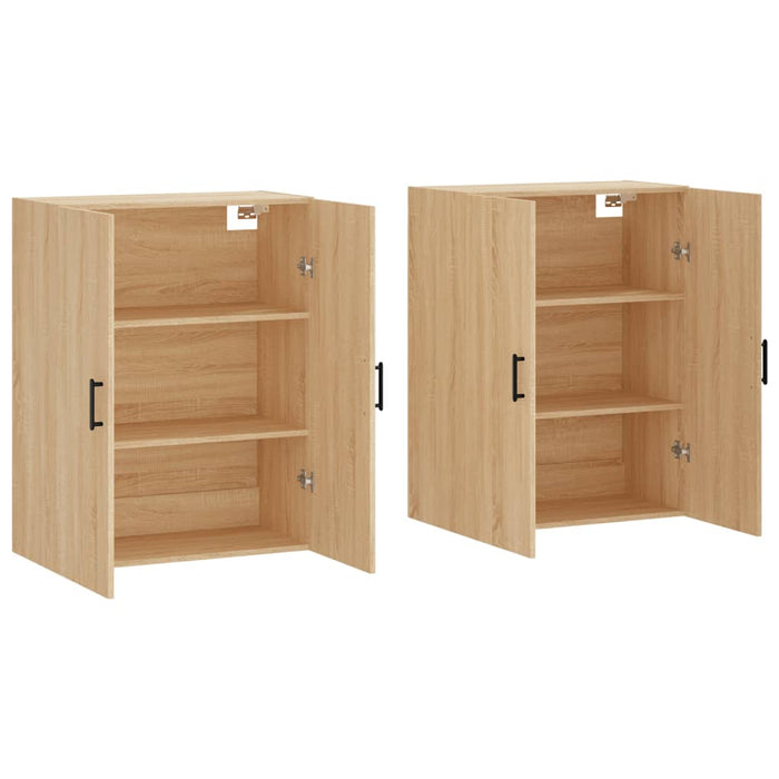 Dulapuri montate pe perete, 2 buc, stejar sonoma, 69,5x34x90 cm - WALTI WALTI
