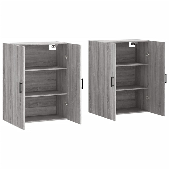 Dulapuri montate pe perete, 2 buc, gri sonoma, 69,5x34x90 cm - WALTI WALTI