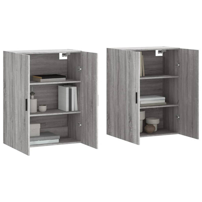 Dulapuri montate pe perete, 2 buc, gri sonoma, 69,5x34x90 cm - WALTI WALTI