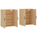 Dulapuri montate pe perete, 2 buc, stejar sonoma, 69,5x34x90 cm - WALTI WALTI
