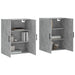 Dulap cu montaj pe perete, 2 buc, gri beton, 69,5x34x90 cm - WALTI WALTI
