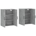 Dulap cu montaj pe perete, 2 buc, gri beton, 69,5x34x90 cm - WALTI WALTI