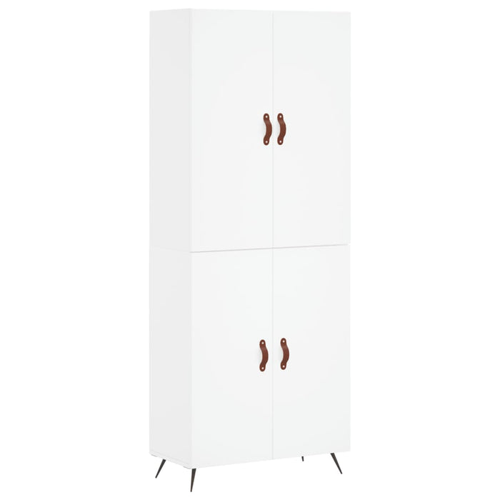 Dulap înalt, alb, 69,5x34x180 cm, lemn compozit WALTI