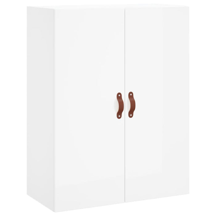 Dulap înalt, alb extralucios, 69,5x34x180 cm, lemn compozit WALTI