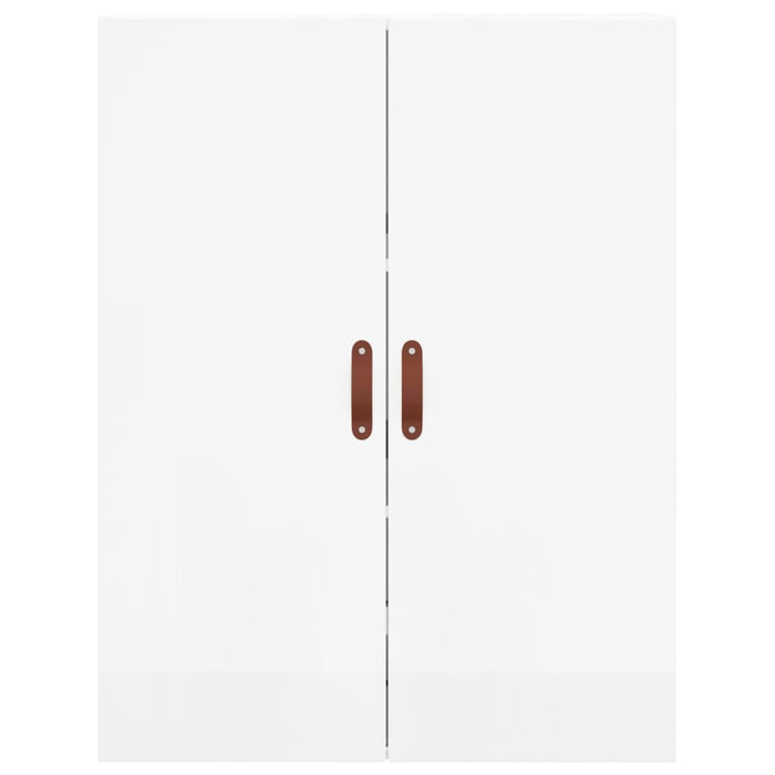 Dulap înalt, alb extralucios, 69,5x34x180 cm, lemn compozit WALTI