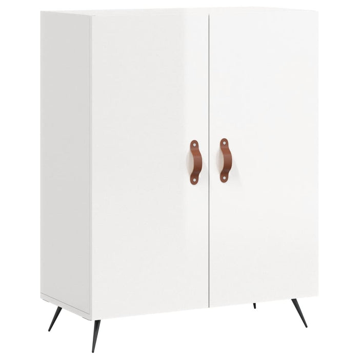 Dulap înalt, alb extralucios, 69,5x34x180 cm, lemn compozit WALTI
