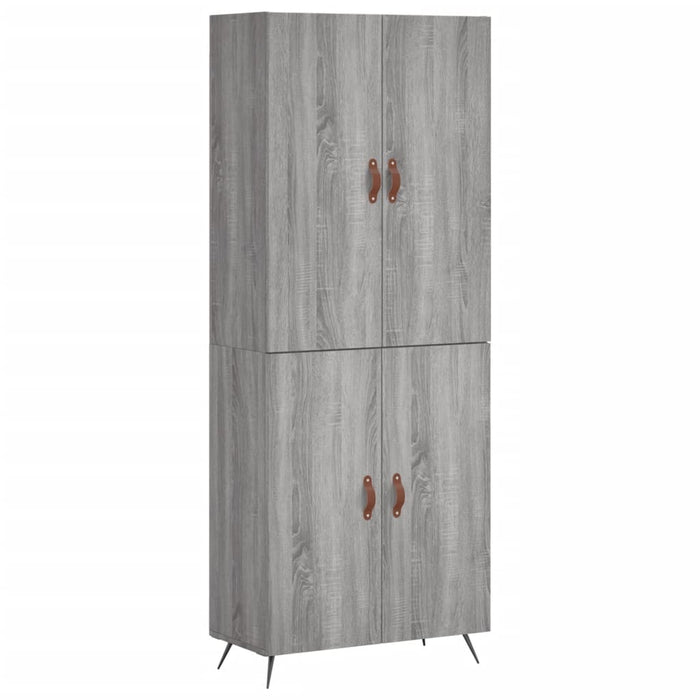 Dulap înalt, gri sonoma, 69,5x34x180 cm, lemn compozit - WALTI WALTI