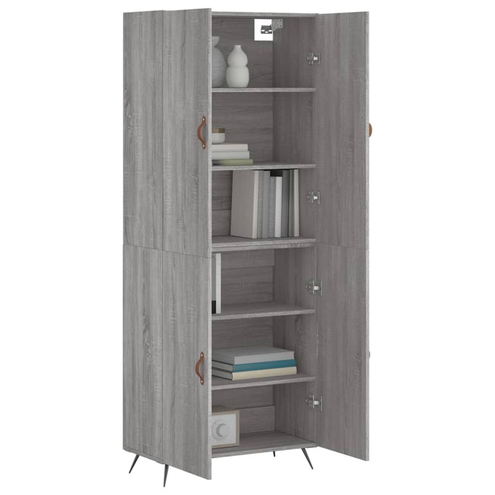 Dulap înalt, gri sonoma, 69,5x34x180 cm, lemn compozit - WALTI WALTI