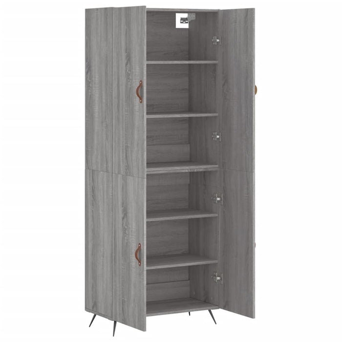 Dulap înalt, gri sonoma, 69,5x34x180 cm, lemn compozit - WALTI WALTI