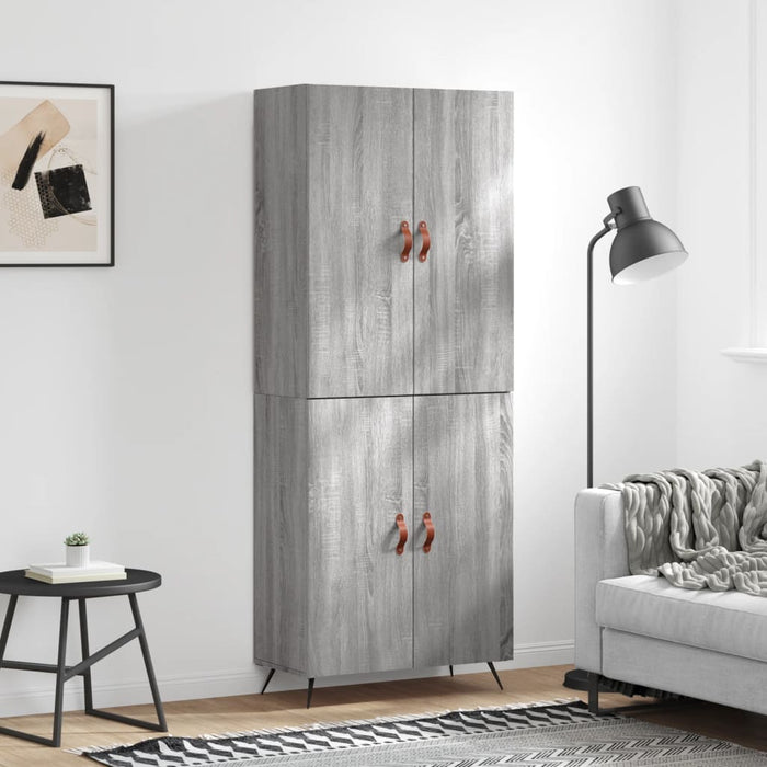 Dulap înalt, gri sonoma, 69,5x34x180 cm, lemn compozit - WALTI WALTI