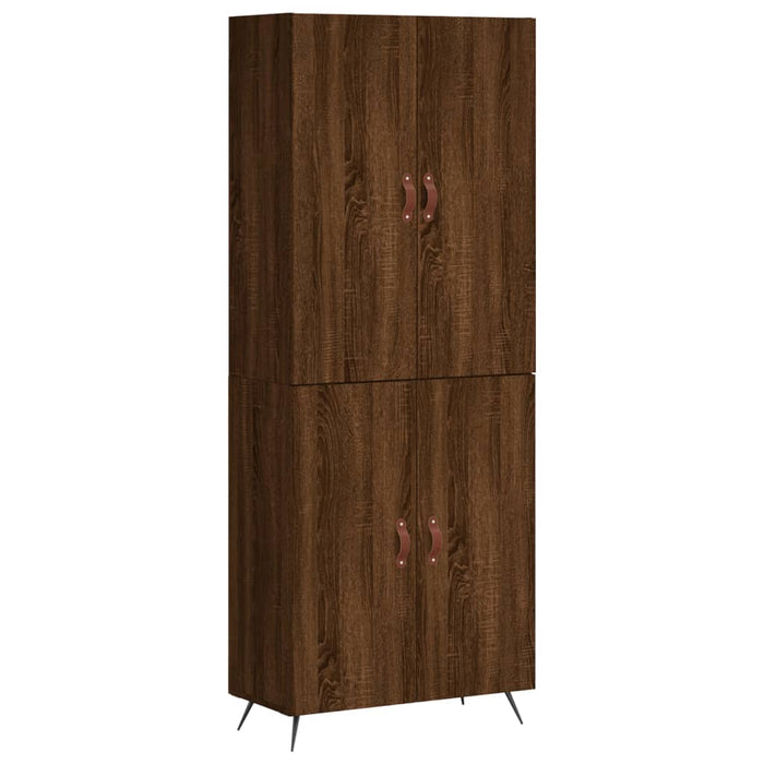 Dulap înalt, stejar maro, 69,5x34x180 cm, lemn compozit WALTI