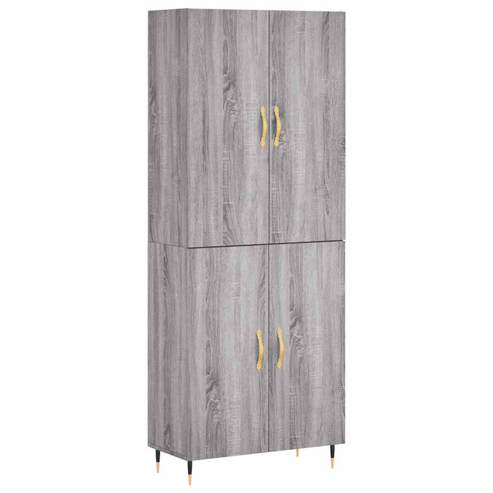 Dulap înalt, gri sonoma, 69,5x34x180 cm, lemn compozit WALTI