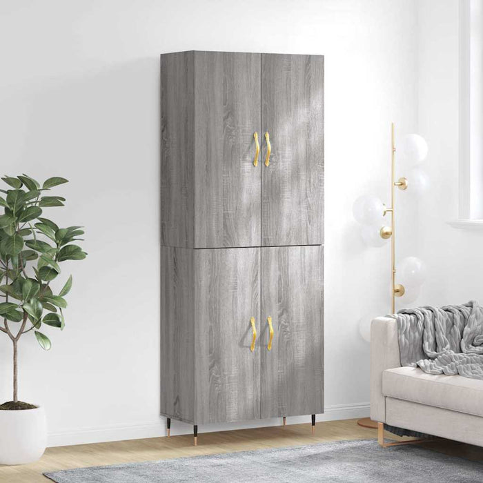 Dulap înalt, gri sonoma, 69,5x34x180 cm, lemn compozit WALTI
