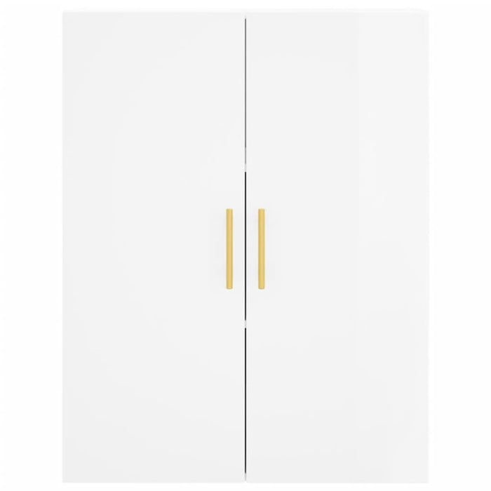 Dulap înalt, alb extralucios, 69,5x34x180 cm, lemn compozit WALTI