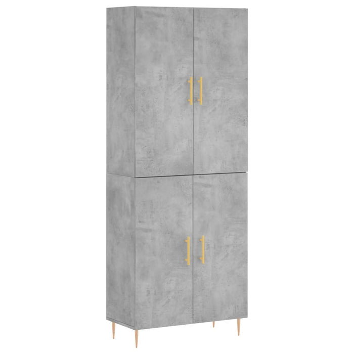 Dulap înalt, gri beton, 69,5x34x180, lemn compozit WALTI
