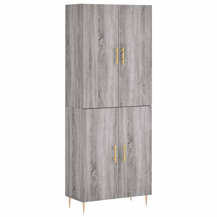 Dulap înalt, gri sonoma, 69,5x34x180 cm, lemn compozit - WALTI WALTI