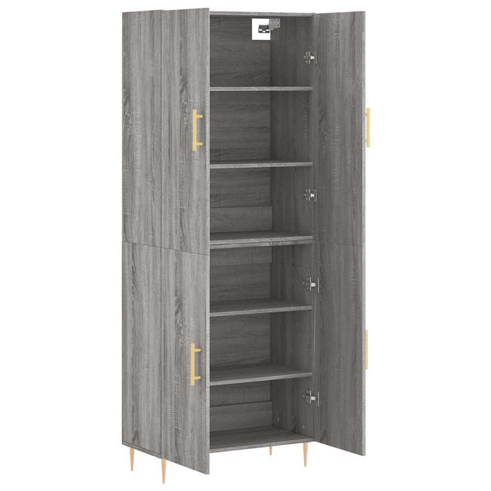 Dulap înalt, gri sonoma, 69,5x34x180 cm, lemn compozit - WALTI WALTI